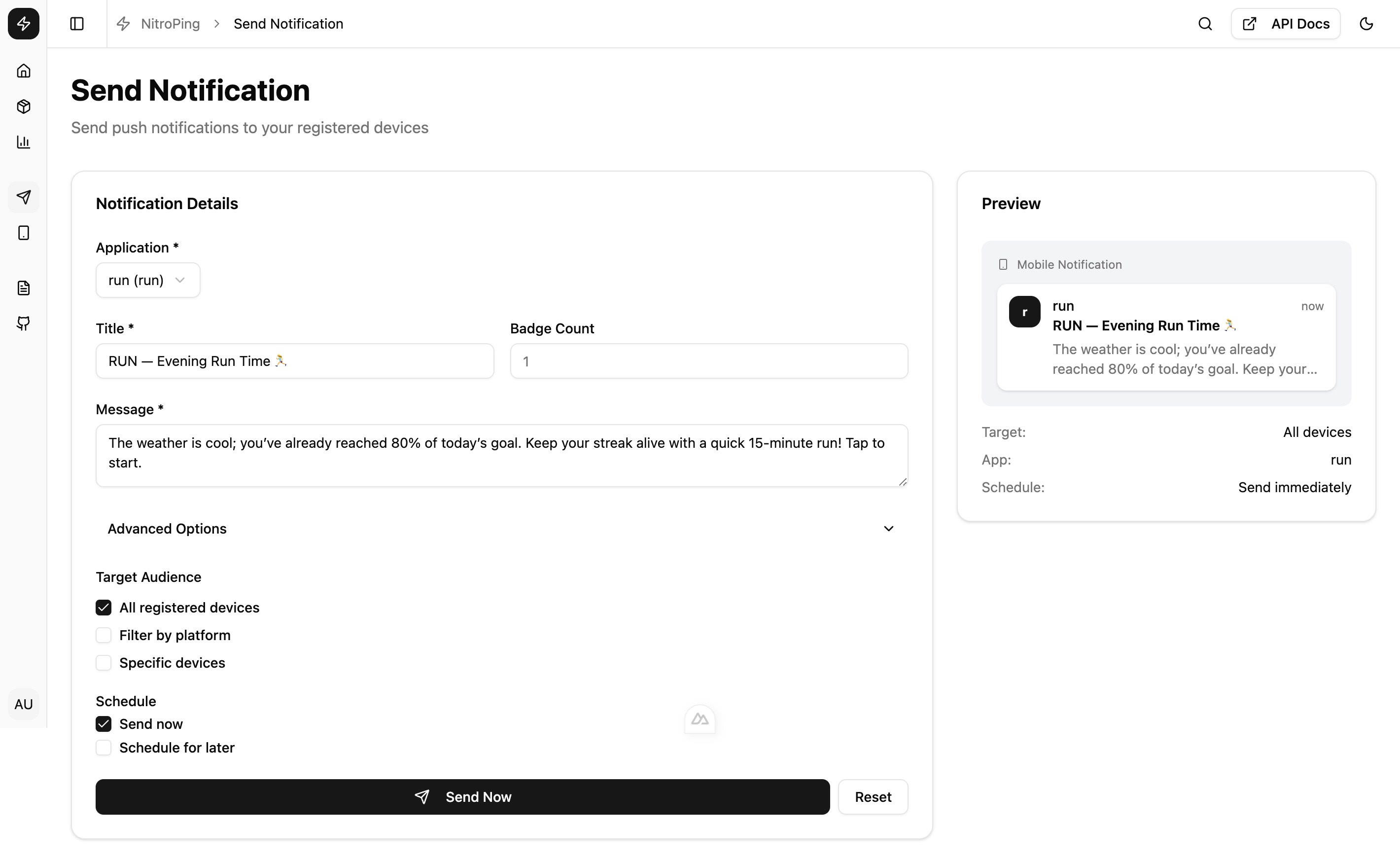 NitroPing Dashboard